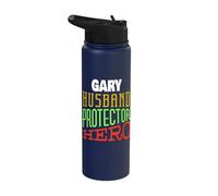 Gary Husband Protector Hero Gary Name Saying Stainless Steel Insulated Water Bottle