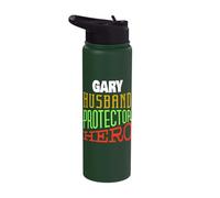 Gary Husband Protector Hero Gary Name Saying Stainless Steel Insulated Water Bottle