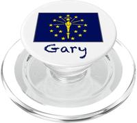 Gary Indiana State Flag USA Souvenir PopSockets PopGrip for MagSafe