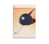Gary Larson Painter's Artwork Man Chained to A Giant Black Ball Posters Wall Art Bedroom Prints Home Decor Hanging Picture Canvas 16x24inch(40x60cm)