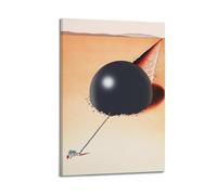 Gary Larson Painter's Artwork Man Chained to A Giant Black Ball Posters Wall Art Scroll Canvas Picture Living Room Decor Home 16x24inch(40x60cm)
