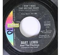 Gary Lewis and the Playboys 45 RPM I Won't Make That Mistake Again / She's Just My Style