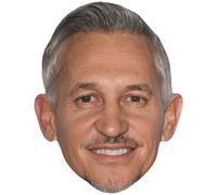 Gary Lineker (Smile) Celebrity Mask, Flat Card Face, Fancy Dress Mask