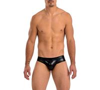 Gary Majdell Sport Men's Cheeky Brief Bikini Swimsuit, Liquid Black, Large