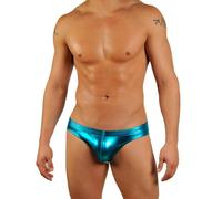 Gary Majdell Sport Sport Mens Liquid Turquoise Metallic Contour Pouch Bikini Swimsuit Size Medium