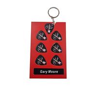 Gary Moore Guitar Plectrum Gift Set | 6 Artist Plectrums | 1 Artist Keyring