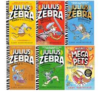 Gary Northfield Collection 6 Books Set (Mighty Mega Pets Freaky Food Fiasco, Julius Zebra Rumble with the Romans!, Battle with the Britons, Entangled with the Egyptians & More)