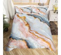 (Gary Pink, Double(No Comforter)) Cartoon Cat Double Bedding Set Bohemian Flowers Comforter Cover,Colorful Groovy Florals Duvet Cover Vintage Printed Cute Animlas Quilt Cover
