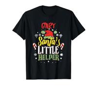 Gary Santa's Little Helper Christmas Gary Name Value Graphic T-Shirt, Men, Black, XL