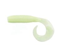 Gary Yamamoto 4" Fishing Single Tail Grub - Swimming Soft Plastic Bass Lure Baits - 20 Pack, Luminous White
