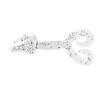 Gary Yamamoto Double Tail Hula Grub 5", Clear w/Large Black,YAM-97-10-187