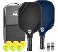 GARYE Pickleball Paddles Set of 2, USAPA Approved Carbon Fiber Pickleball Set, Lightweight Graphite Pickle Ball Rackets 2 Pack with 6 Balls, 1 Pickleball Bag, Pickle Ball Paddle Set for Men and Women