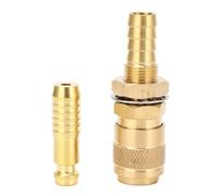 Gas Adapter Brass Welding Fitting for Quick Safe Connection Compatible with PTA Db Mig Tig 6mm Welding Equipment Tanks (10mm)