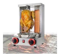 Gas Barbecue Grill - Stainless Steel Kebab Grill Machine with Adjustable Temperature, 360° Rotating Heating, Removable for Easy Cleaning, Ideal for Home and Restaurant