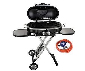 Gas BBQ Barbacue Portable Folding 2 Burners Ideal for Camping Modern Outdoor Living