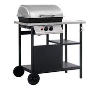 Gas BBQ Grill with 3-layer Side Table Black and Silver,Kitchen Dining,Kitchen Appliances,Outdoor Grills