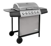 Gas BBQ Grill with Burners Outdoor Barbecue Grill Camping BBQ Oven vidaXL