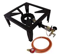 Gas Boiling Ring Burner Indoor Stove Piezo Thermocouple Catering + Gas Regulator