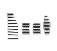 Gas Brake Foot Pedal Pad Footrest Accelerator Fuel Brake Pedals Cover Anti Slip Pads For Suzuki For Jimny For Sierra JB64 JB74 2019 2020 2021 2022(MT and Rest Silver)