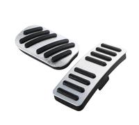 Gas Brake Foot Pedal Pad Stainless Steel Brake Gas Non Slip Pedal Cover Pads For BYD Yuan Plus For Atto 3(Silver)