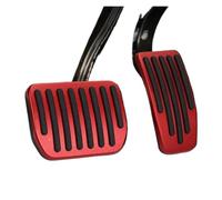 Gas Brake Pedal Pad Rest Anti-Slip Styling For Tesla For Model 3 Y 2021-2025 For Highland For Juniper 2pcs Aluminum Alloy Brake Accelerator Foot Pedals Cover Car Accessories(Red)