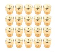 Gas Burner Nozzle Set, 20 Pcs Brass Nozzle Set with 0 Holes 8mm for Propane and Natural Gas
