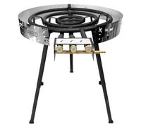 Gas Burner With 3 Rings 78 cm Black