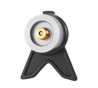 Gas Canister Adapter Portable Camping Adapter Equipment Converter Butane Adapter Conversion Support Lightweight Aluminum Brass Suitable, grey