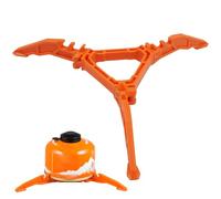 Gas Canister Stand, Foldable Gas Tank Bracket Outdoor Camping Tripod Fuel Gas Bottle Stand Canister Holder for Camping Picnic Bikepacking Hiking for 100g / 250g / 450g Gas Canister (Orange)