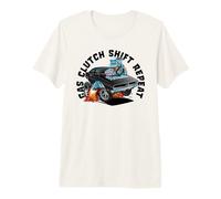 Gas Clutch Shift Repeat Funny Classic Car Cartoon Design Premium T-Shirt
