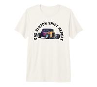 Gas Clutch Shift Repeat Funny Classic Hotrod Car Design Premium T-Shirt