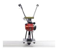 Gas Concrete Power Screed - 4 Stroke 1.2HP Vibrating Leveling Machine with 5ft Aluminum Board and Cement Finishing Trowel for Construction
