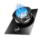 Gas Cooker, 1 Burner, 4.5KW 9 Chamber Fire Ring Wok Burner, Black Tempered Glass Top Cooking, With Flameout Protection, For Home Kitchen(NG)