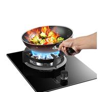 Gas Cooker 33cm, 7.0KW 9 Cavity Large Flame, Stainless Steel Glass Panel, Freestanding Stove Camping Outdoors, With Flame Out Protection (Size : NG)