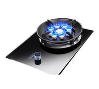 Gas Cooker, 5.2KW 9-chamber High-fire Frying Pan With 1 Burner, With Flameout Protection, Black Tempered Glass Cast Iron Pot Frame, Easy To Clean (Size : NG)