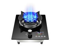 Gas Cooker,7.0KW Nine-chamber Fire Ring Frying Pan, Timer (independent both Sides),Accidental Flameout Protection Device,NG/LPG Gas Conversion(LPG)