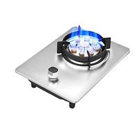Gas Cooker Single Burner 33CM Built-in Gas Hob for Kitchen Cooking, Compact Design with FFD and Cast Iron Pan Supports, Energy Class A