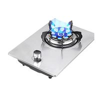 Gas Cooker Single Burner 33CM Built-in Gas Hob for Kitchen Cooking, Compact Design with FFD and Cast Iron Pan Supports, Energy Class A