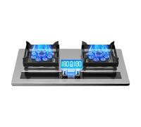 Gas Cooker,Stainless Steel 5.2kW High-Power Burner,Dual-Side Timer Dual-Use,for Family Restaurants Food Stalls(LPG)