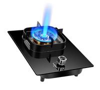 Gas Cooker Stove - 5.2KW Outdoor Gas Stove, Tempered Glass Gas Stove, Recessed Installation Camping Cooktop, for Home Kitchen Motor Home, with Flameout Protection(LPG)