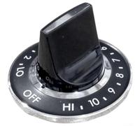 Gas Cooktop Burner Knob Replacement for Jenn Air Part Y700854, Control Side Burner Knob with Plastic and Metal Construction, Black