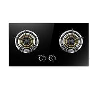 Gas Cooktop with 2 Burners, Tabletop and Built-in Installations, Melt-Proof Metal Knobs, Stainless Steel Construction, Ideal for LPG and NG