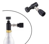 Gas Cylinder Adapter, TR21-4 to CGA320 W21.8-14 Quick Connect, Lightweight Plastic Connector for Easy Portable Installation, Black(B)