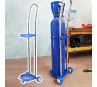 Gas Cylinder Bracket Cylinder Carrier Cart for 10 15 20 Liter Oxygen Bottle, Portable 1 Tank Capacity Oxygen Trolley with Wheels and Handle, for Storage Transport Propane Argon Bottles(High 80cm)