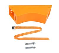 Gas Cylinder Holder, Plastic Steel Cylinder Wall Mounted Fixed Bracket Oxygen Tank Mount with Expansion Screw Safety Strap for , Workshop, Facility Use (Orange)
