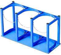 Gas Cylinder Storage Rack with Safety Chain for Laboratory and Factory Use