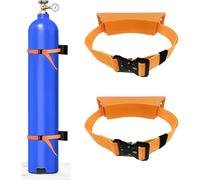 Gas Cylinder Wall Bracket, Propane/Oxygen(Orange,2 Pack)