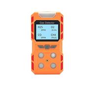 Gas Detector, Industrial 4 In 1 Multi Gas Leakage Sensor CO H2S O2 CH4 EX Combustible Detector Monitor Security Human Voice Prompt Alarm for Work, Home(Gas Alarm Yellow)