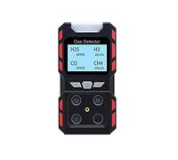 Gas Detector, Industrial 4 In 1 Multi Gas Leakage Sensor CO H2S O2 CH4 EX Combustible Gas Detector Monitor Security Human Voice Prompt Alarm(Gas Alarm Black)