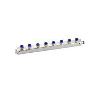 Gas exhaust manifold gas source distributor (quick plug set) -20X25 standard (inlet and outlet connected to 8mm pipe)(1 input 8 output)